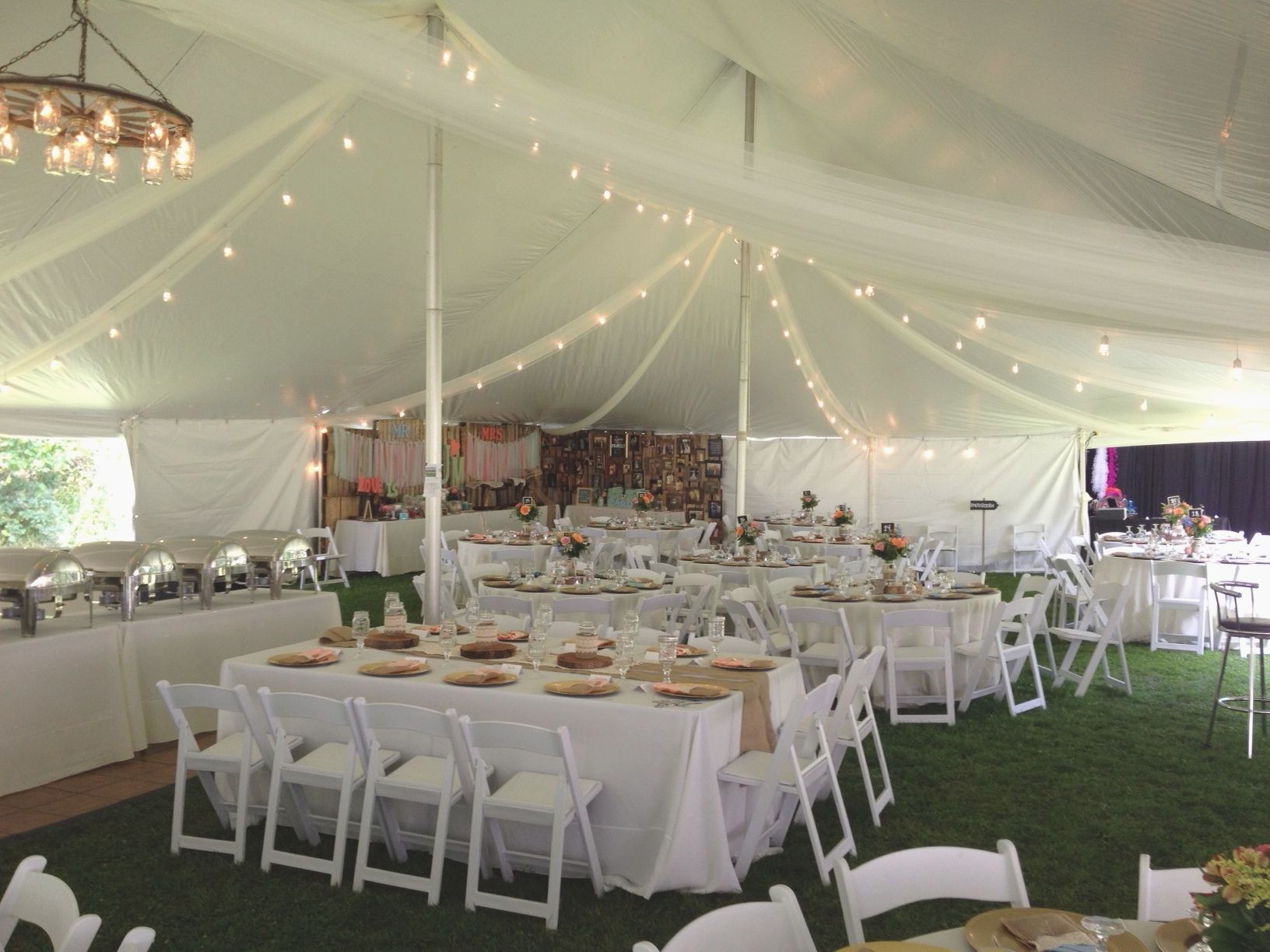 Wedding Tent Decorations DIY
 A beautiful DIY vitange country chic wedding 40 x 100