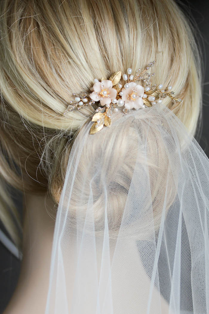 Wedding Veil Combs
 Blushing Bride