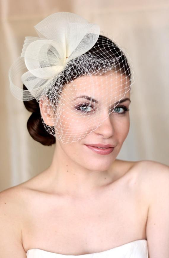 Wedding Veil Hat
 Items similar to Wedding Hat Couture Bridal Hat Ivory