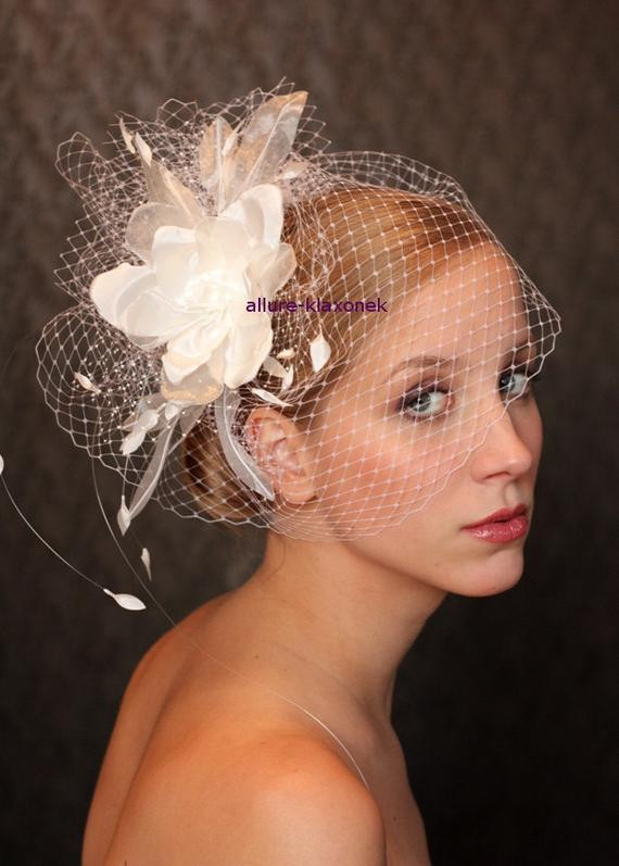 Wedding Veil Hat
 BIRD CAGE VEIL wedding hat fabulous headdress bridal hat
