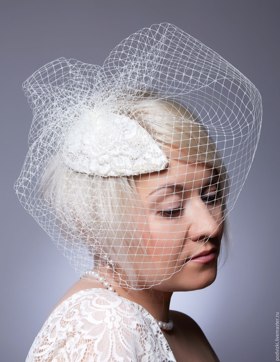 Wedding Veil Hat
 Wedding hat "Lillian" Hat for the bride The veil – shop