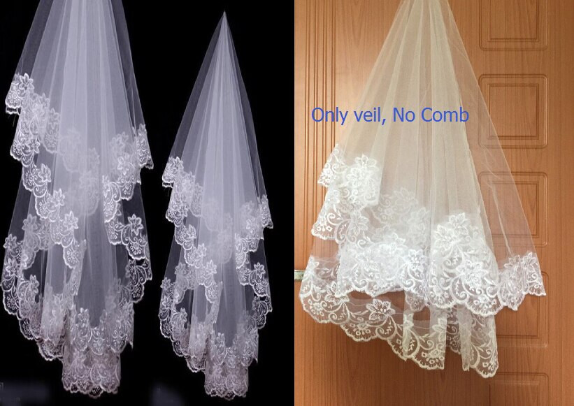 Wedding Veil Prices
 In Stock Wholesale 2016 Cheap Price Lace Edge Bridal