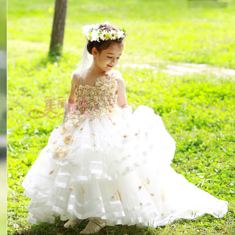 Wedding Veil Prices
 2019 Flower Girl s Bridal Veil With Wreath Wedding Veil