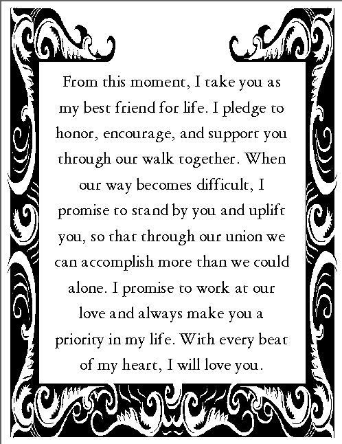 Wedding Vows For Him To Her
 Romantic Wedding Vows Examples For Her and For Him