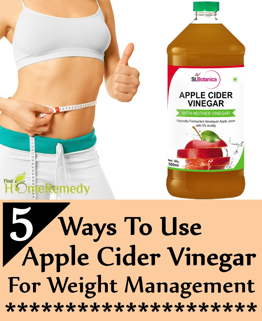 Weight Loss With Apple Cider Vinegar
 5 Ways To Use Apple Cider Vinegar For Weight Management