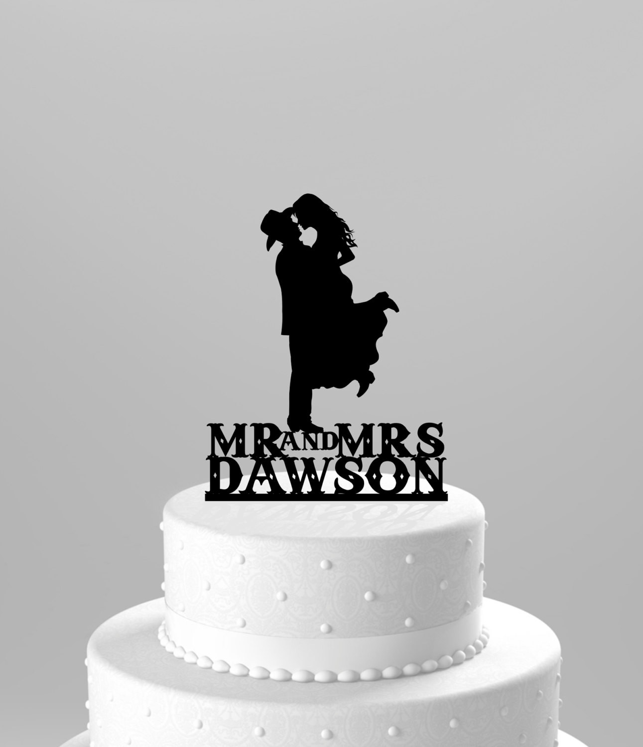 Western Wedding Cake Toppers
 Country Western Wedding Cake Topper Silhouette Cowboy with Hat