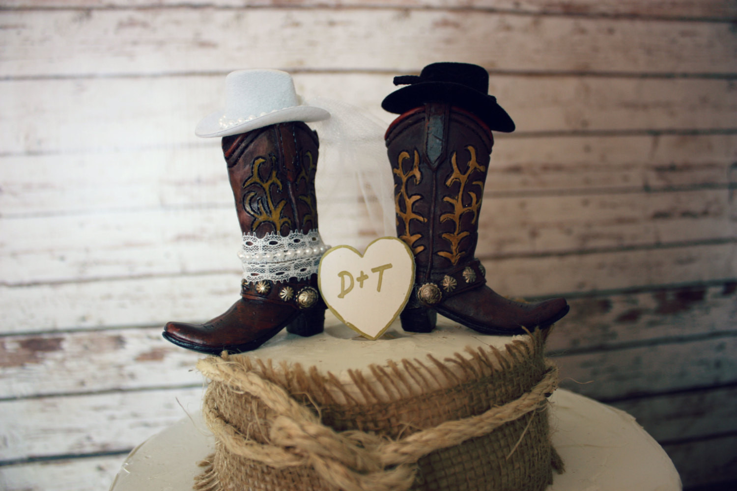 Western Wedding Cake Toppers
 Western cowboy boots wedding cake topper western