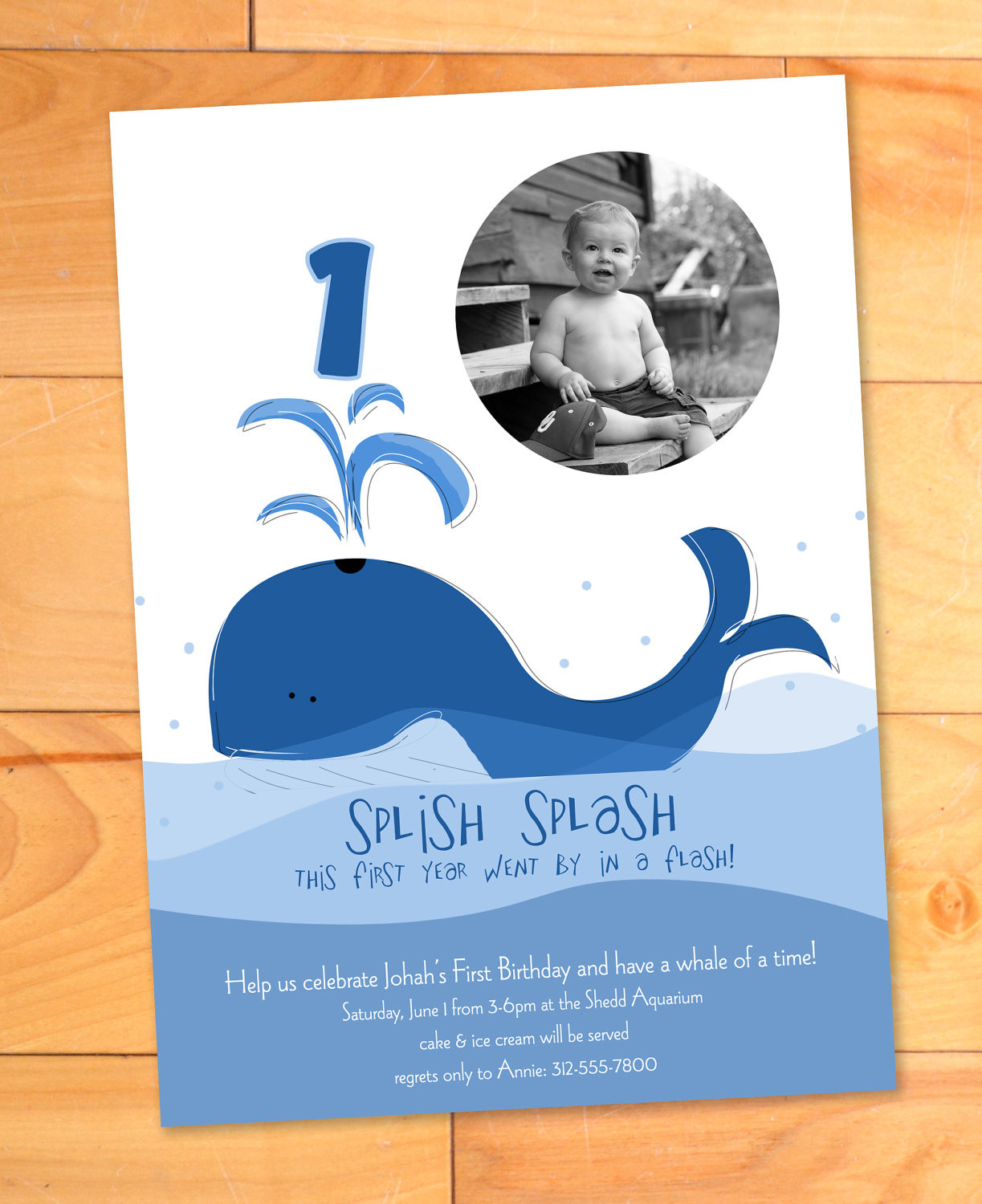Whale Birthday Invitations
 Whale Custom 1st Birthday Party Invitation Whale by LNZart