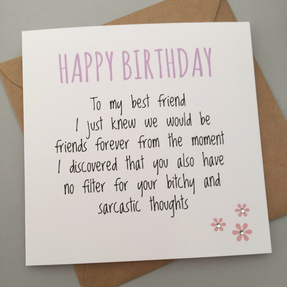 What To Write In A Birthday Card Funny
 FUNNY BEST FRIEND BIRTHDAY CARD BESTIE HUMOUR FUN