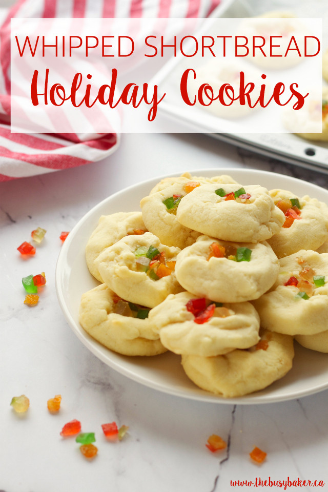 Whipped Shortbread Cookies
 Whipped Shortbread Holiday Cookies Christmas The Busy