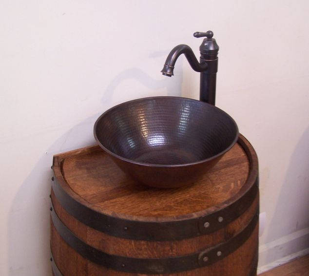 Whiskey Barrel Bathroom Vanity
 Whiskey Barrel Vanity Sink 18 Depth for Small