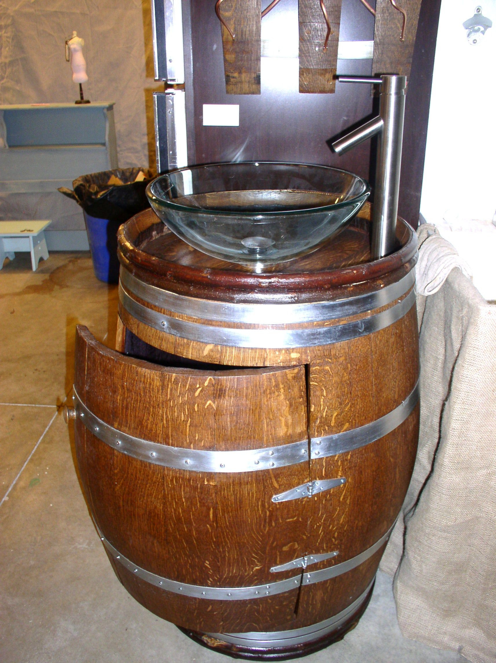 Whiskey Barrel Bathroom Vanity
 Pin on WHISKEY BARRELS IDEAS