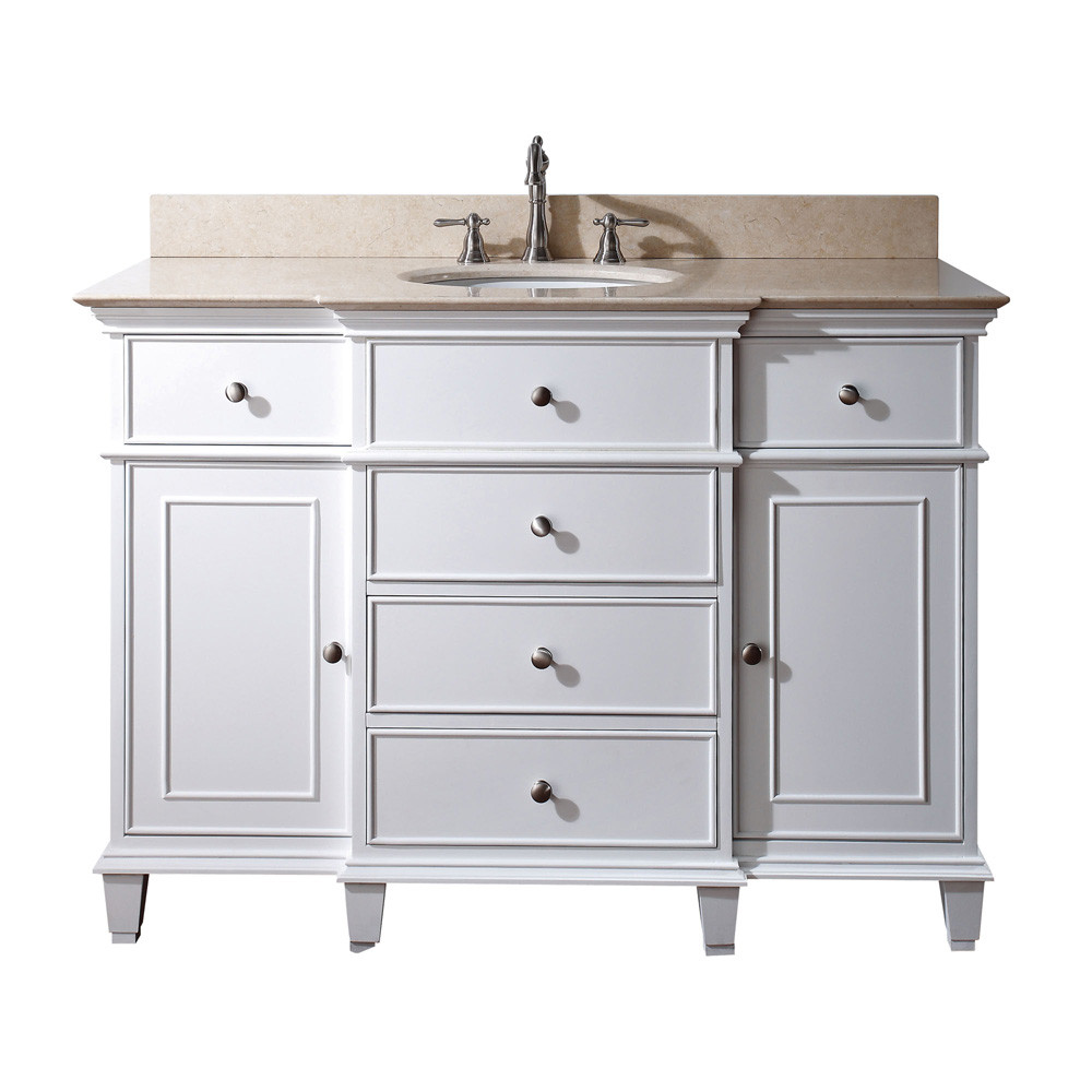 White 48 Inch Bathroom Vanities
 Avanity Windsor 48" Bathroom Vanity White