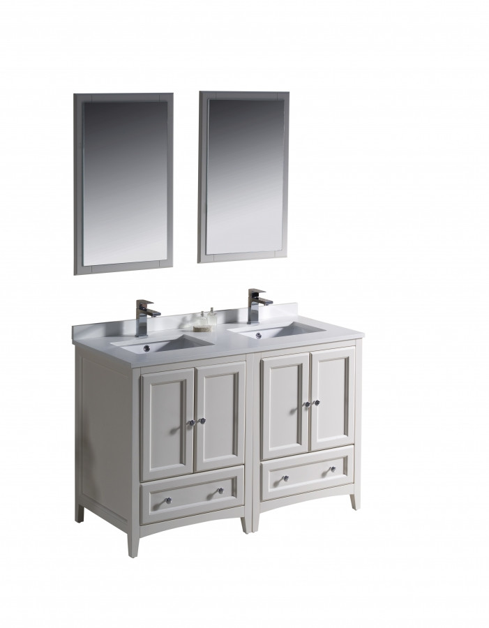 White 48 Inch Bathroom Vanities
 48 Inch Double Sink Bathroom Vanity in Antique White