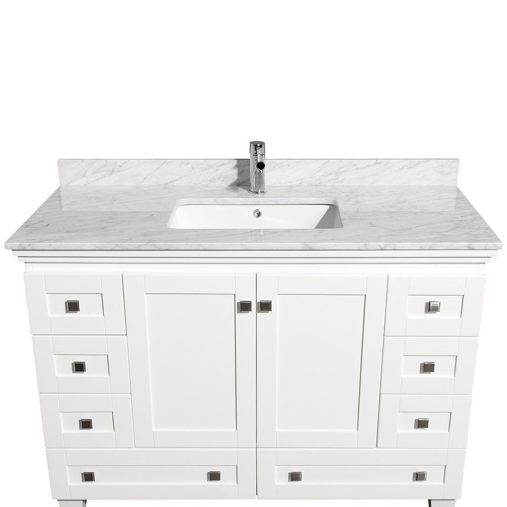 White 48 Inch Bathroom Vanities
 48" Acclaim Single Bath Vanity White