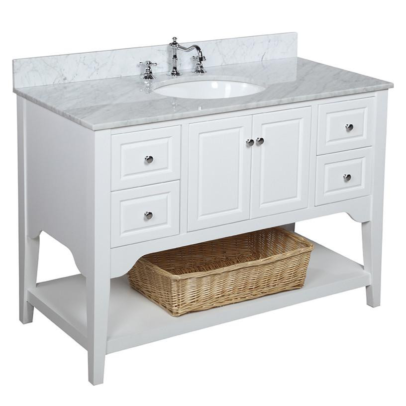 White 48 Inch Bathroom Vanities
 Washington 48 inch Vanity Carrara White