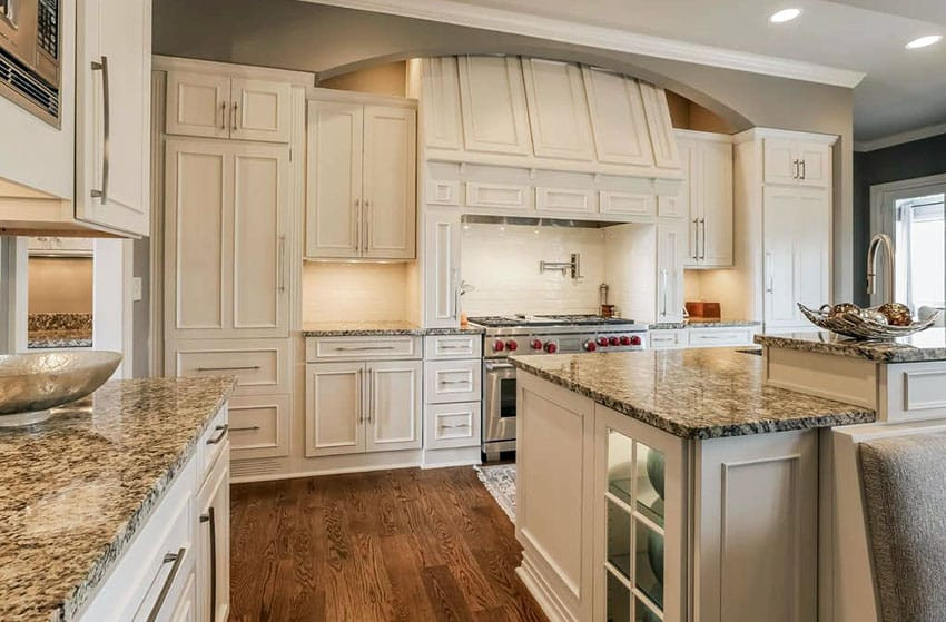 White And Beige Kitchen
 Beige Granite Countertops Colors & Styles Designing Idea