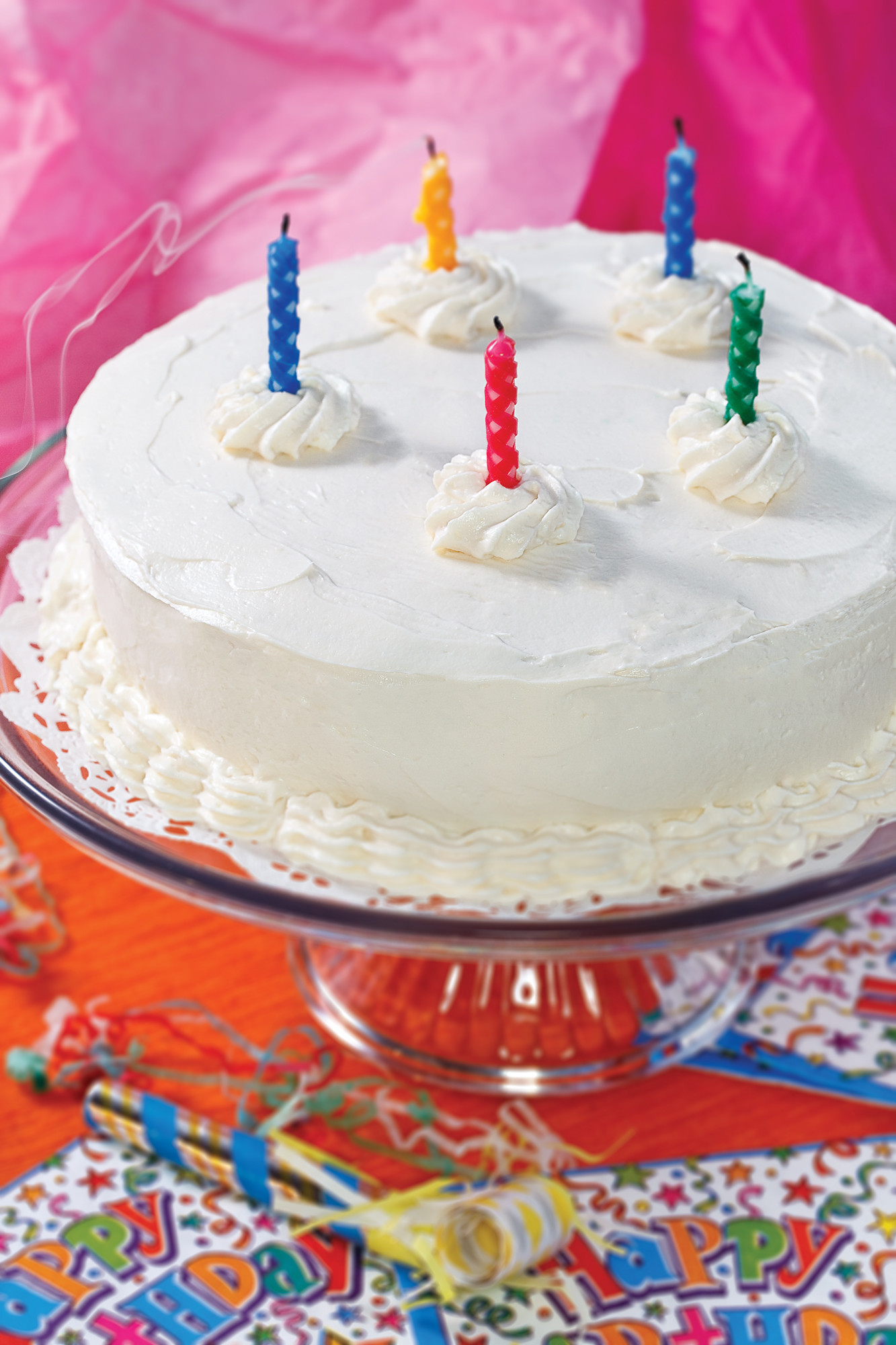 White Birthday Cake Recipe
 LC White Birthday Cake recipe courtesy George Stella