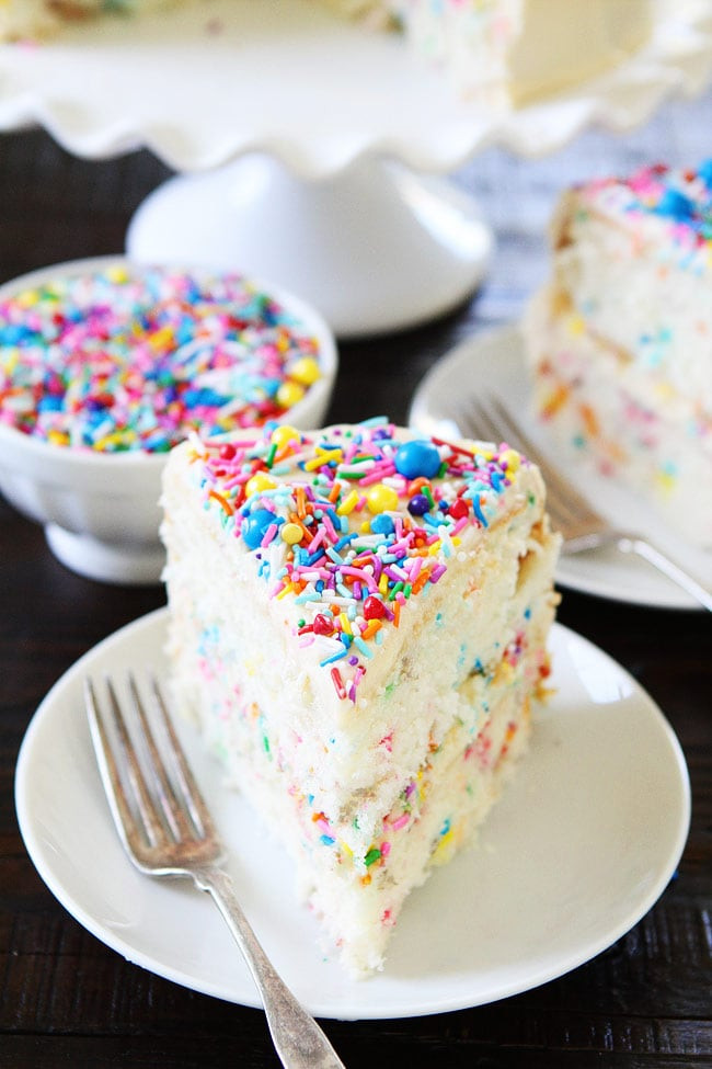 White Birthday Cake Recipe
 Funfetti Cake Recipe