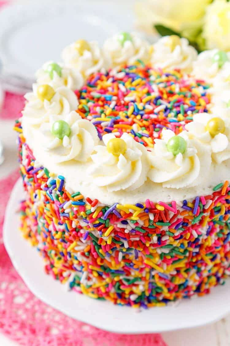White Birthday Cake Recipe
 Funfetti Cake