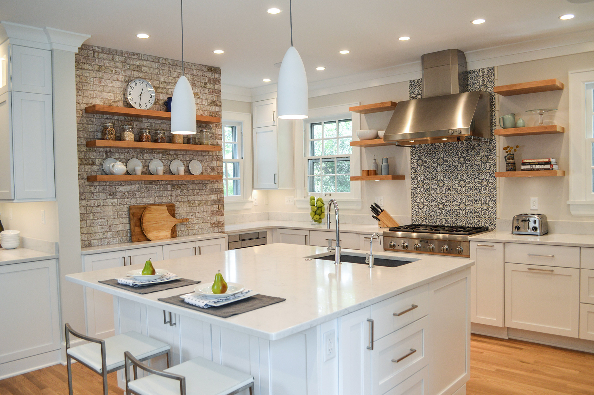 White Brick Kitchen
 Studio 76 Kitchens & Baths Awarded Best Houzz 2018