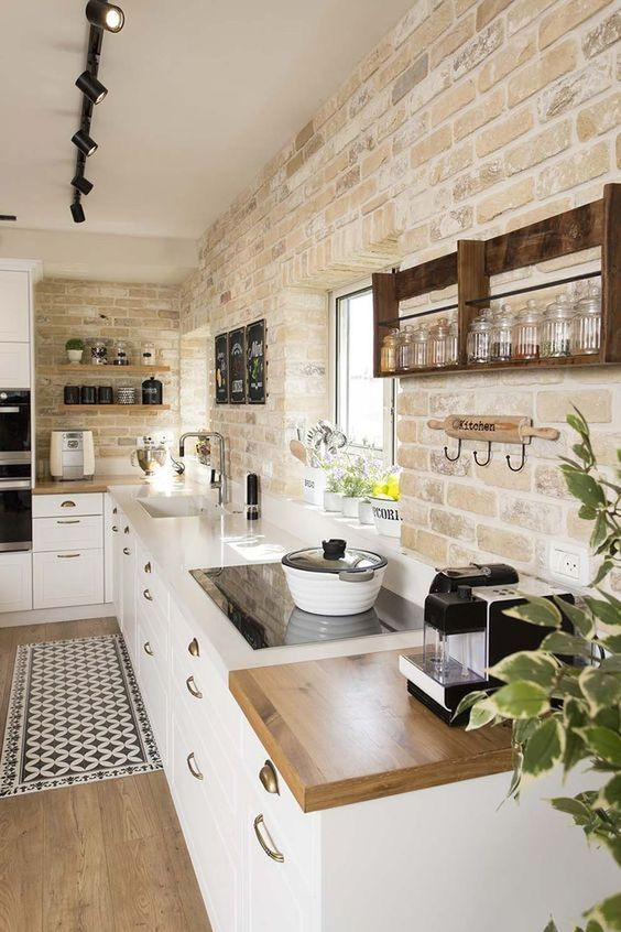 White Brick Kitchen
 95 Stylish Kitchens With Brick Walls And Ceilings DigsDigs