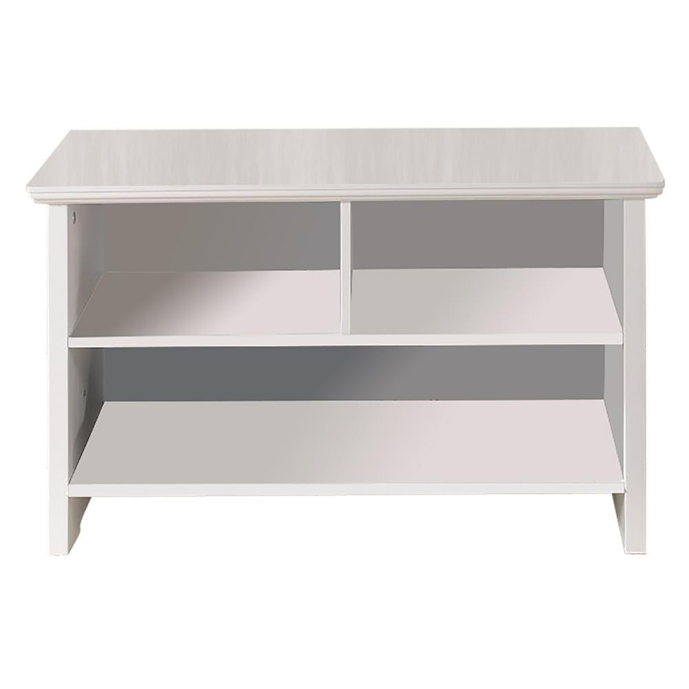White Cubby Storage Bench
 Kings Brand Furniture White Wood Cubby Shoe Storage Bench