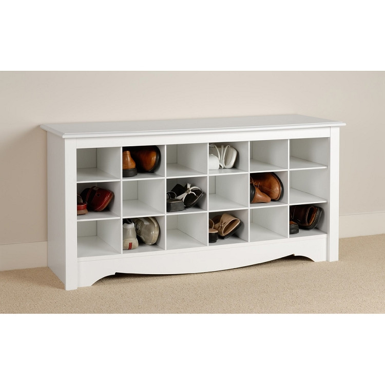 White Cubby Storage Bench
 Sonoma Shoe Bench In White Shop Entryway Furniture