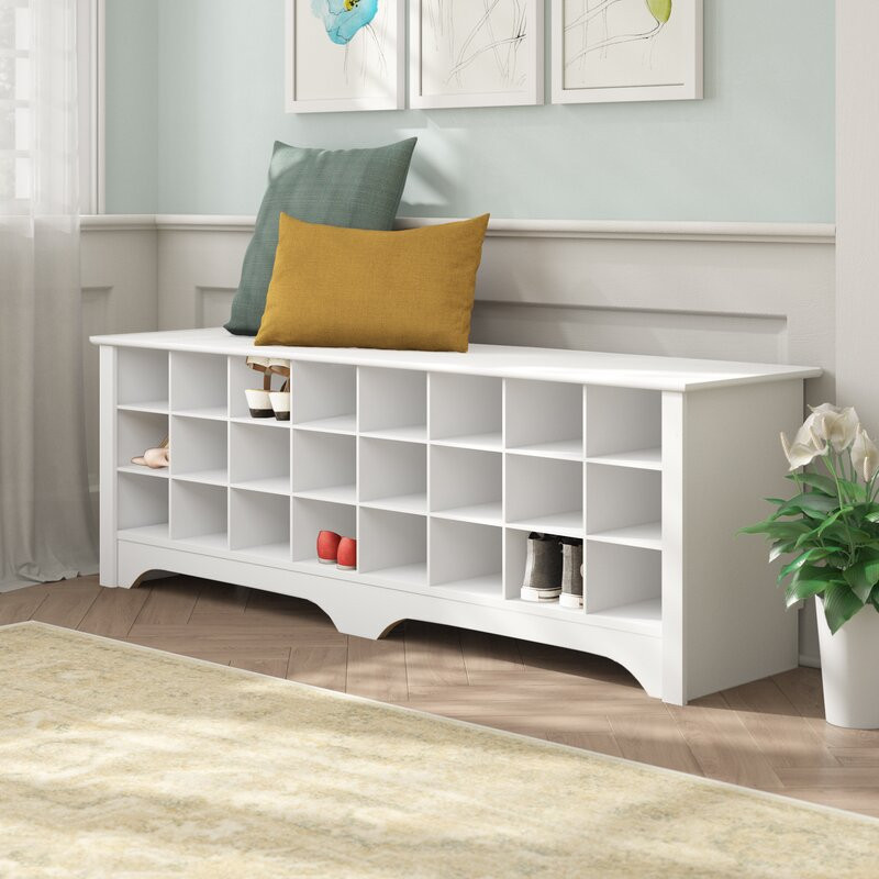 White Cubby Storage Bench
 Winston Porter Ingham Shoe Cubby Storage Bench & Reviews