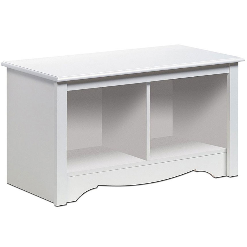 White Cubby Storage Bench
 Monterey Twin Cubby Storage Bench White in Storage Benches