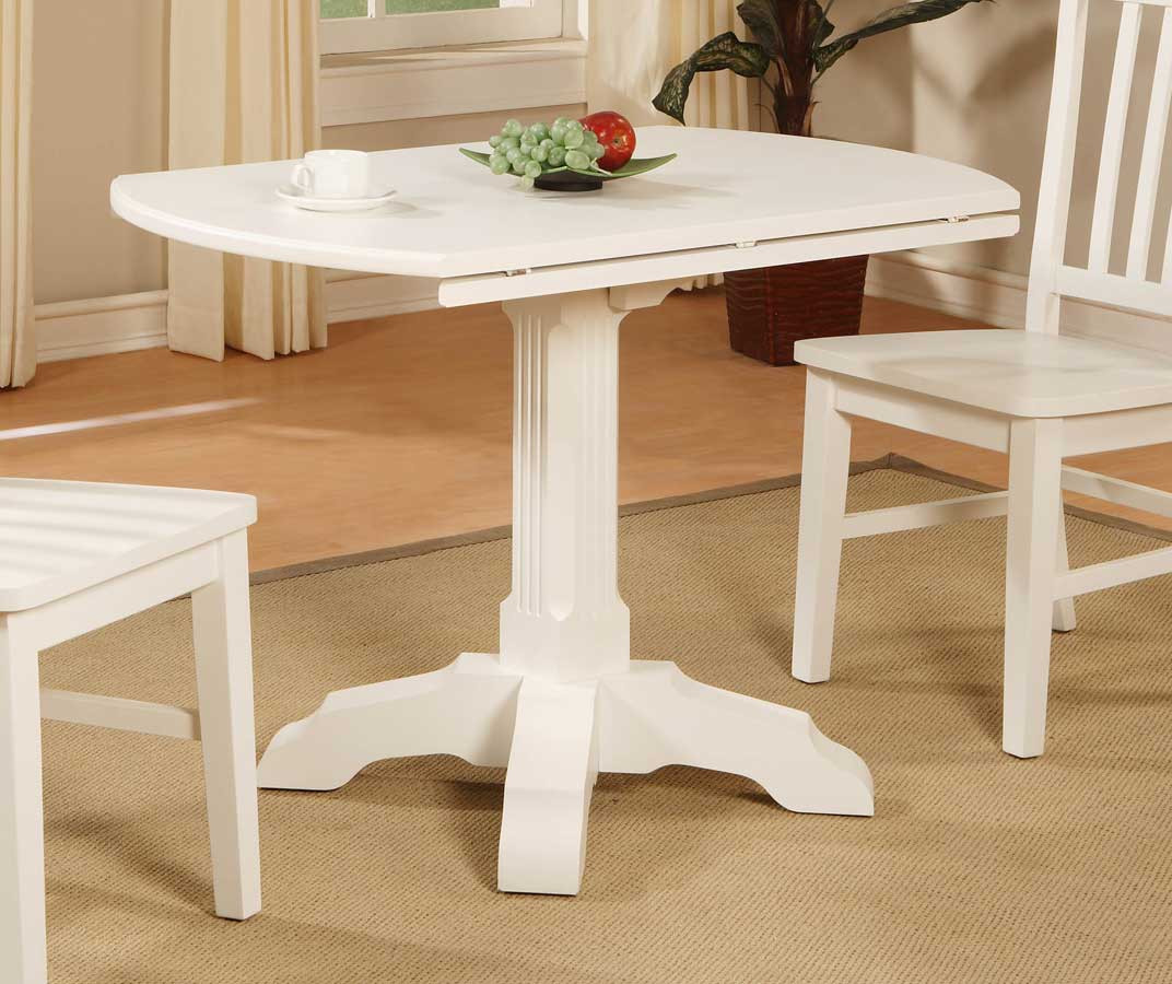 White Drop Leaf Kitchen Table
 Powell Color Story Pure White Drop Leaf Bistro Table PW