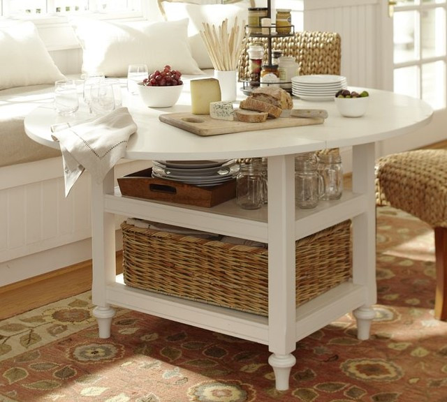 White Drop Leaf Kitchen Table
 Pottery Barn Shayne Drop Leaf Kitchen Table in antique white
