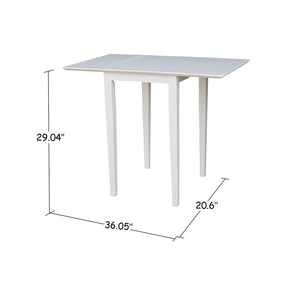 White Drop Leaf Kitchen Table
 International Concepts Pure White Small Drop Leaf Dining