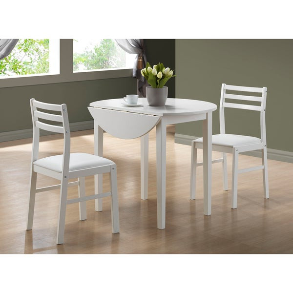 White Drop Leaf Kitchen Table
 White 3 piece Dining Set Drop Leaf Table Free Shipping