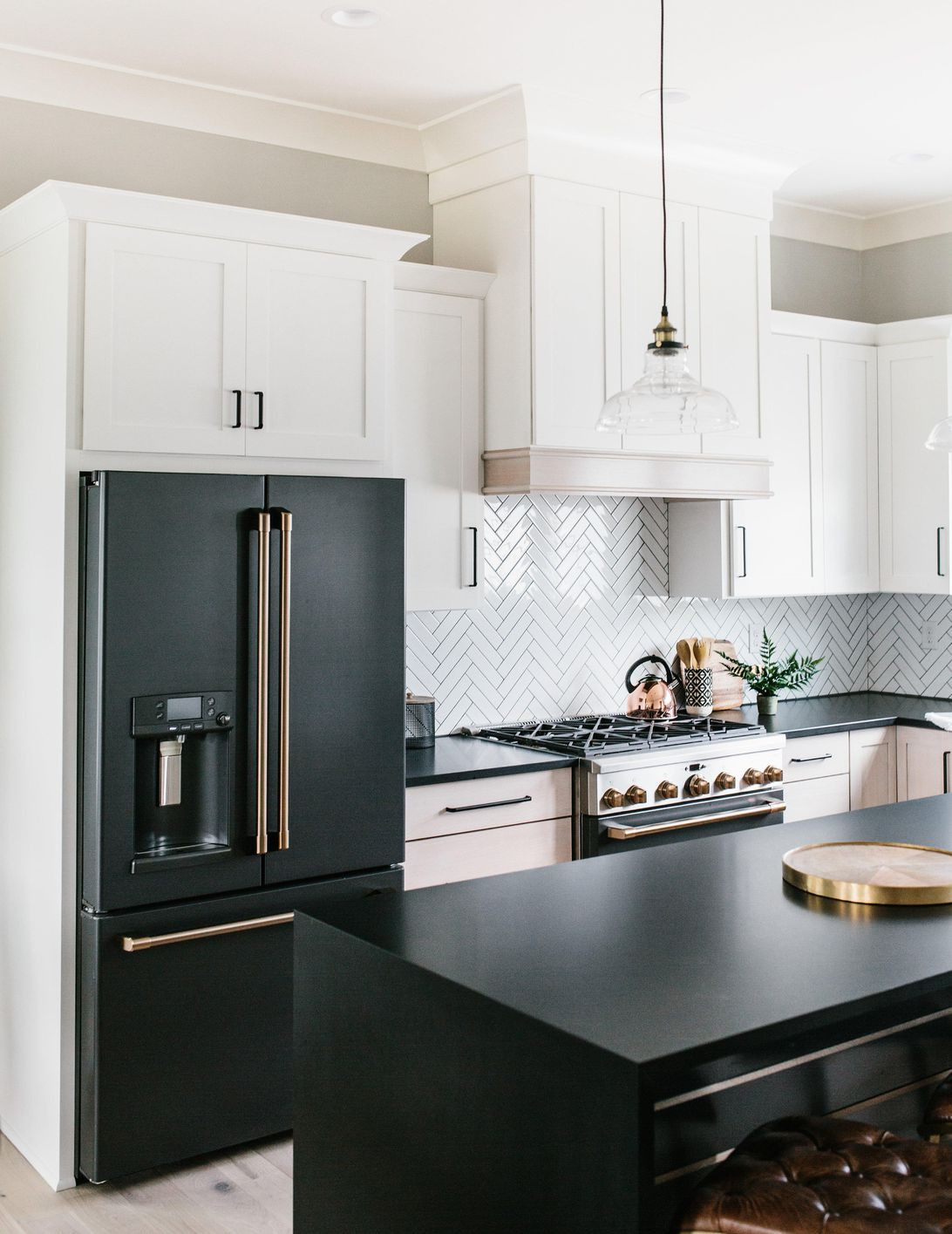 White Kitchen Black Appliances
 GE Appliances rolls out matte finishes customizable