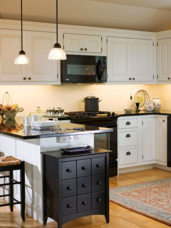 White Kitchen Black Appliances
 10 Kitchens with Black Appliances in Trending Design