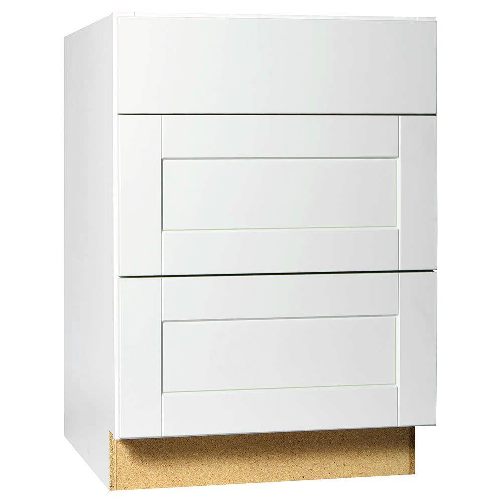 White Kitchen Cabinet Drawers
 Hampton Bay Shaker Assembled 24x34 5x24 in Drawer Base