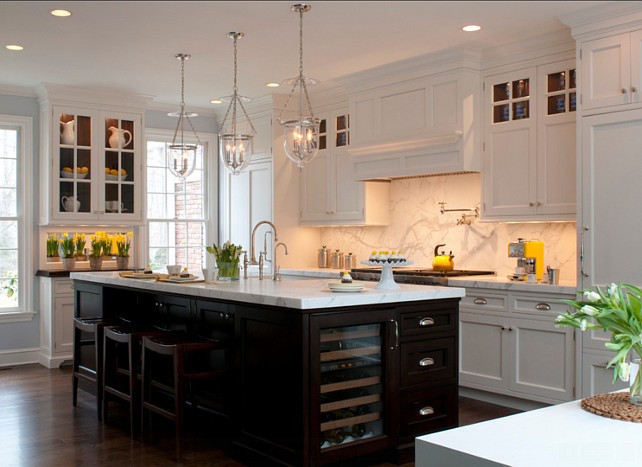 White Kitchen With Dark Island
 60 Inspiring Kitchen Design Ideas Home Bunch Interior