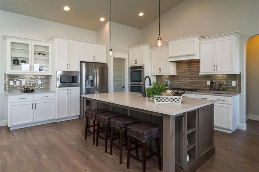 White Kitchen With Dark Island
 25 Cottage Kitchen Ideas Design Designing Idea