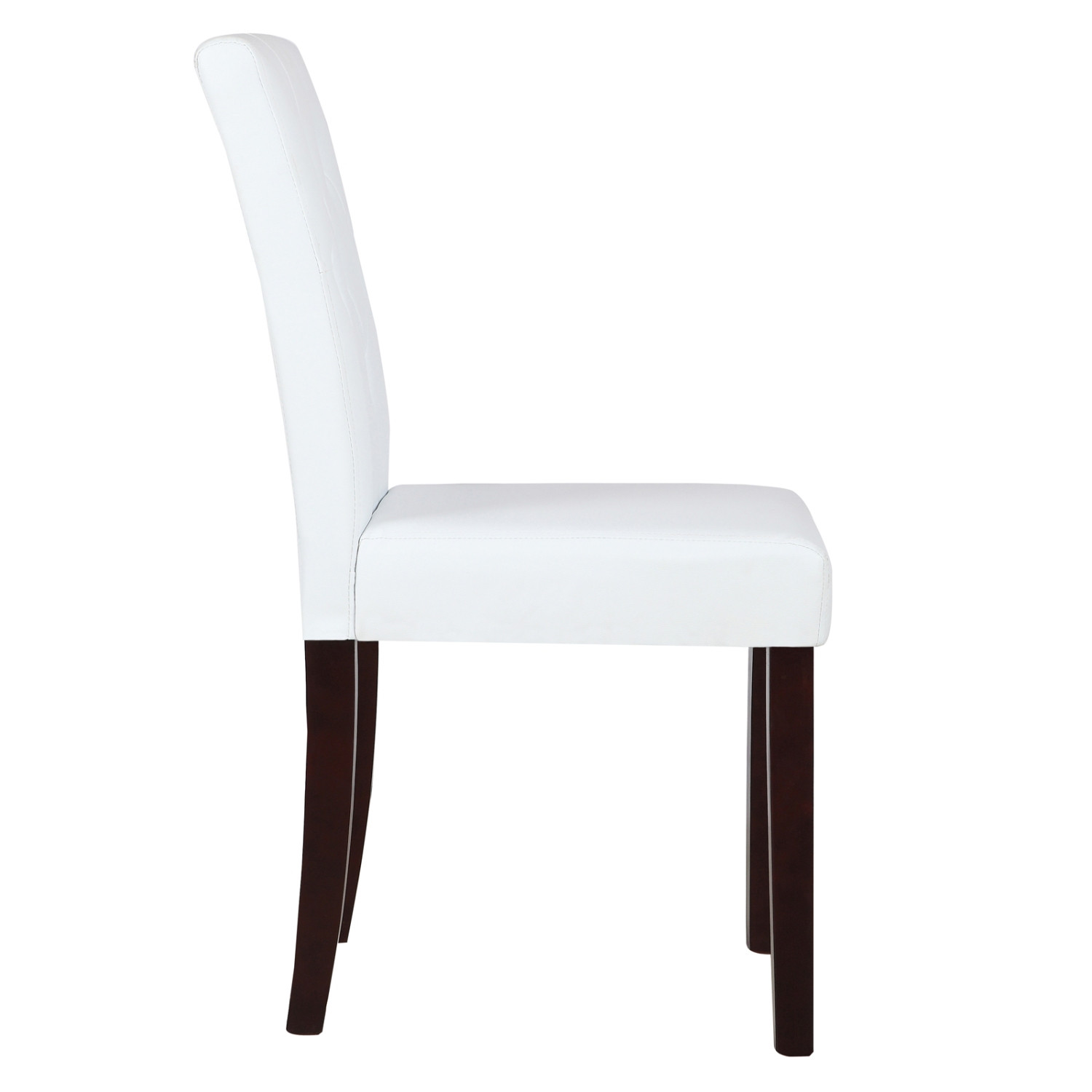 White Leather Kitchen Chairs
 Set of 2 Dining Chair White Leather Kitchen Dinette with