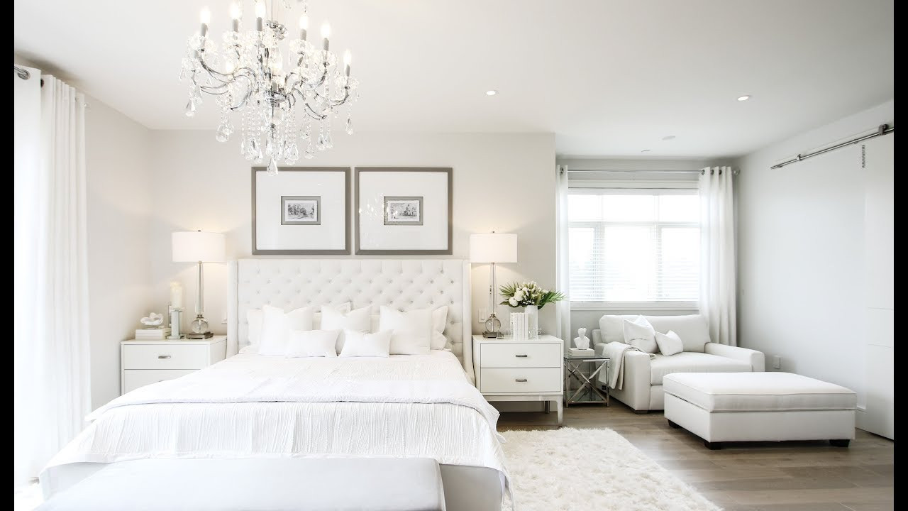 White Master Bedroom
 Stunning All White Master Bedroom Makeover Kimmberly