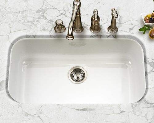 White Porcelain Kitchen Sink
 Houzer Porcelain Enameled Steel Kitchen Sinks