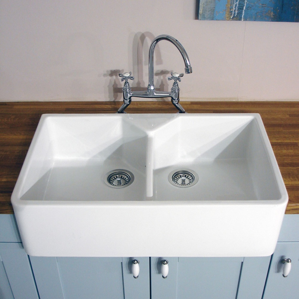 White Porcelain Kitchen Sink
 21 Ceramic Sink Design Ideas For Kitchen and Bathroom