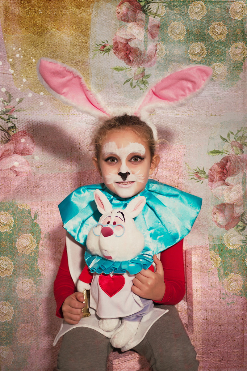 White Rabbit Costume DIY
 DIY Halloween kids costumes alice and white rabbit Fannice Kids Fashion