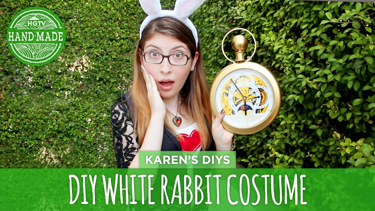 White Rabbit Costume DIY
 DIY White Rabbit Costume from Alice in Wonderland HGTV Handmade