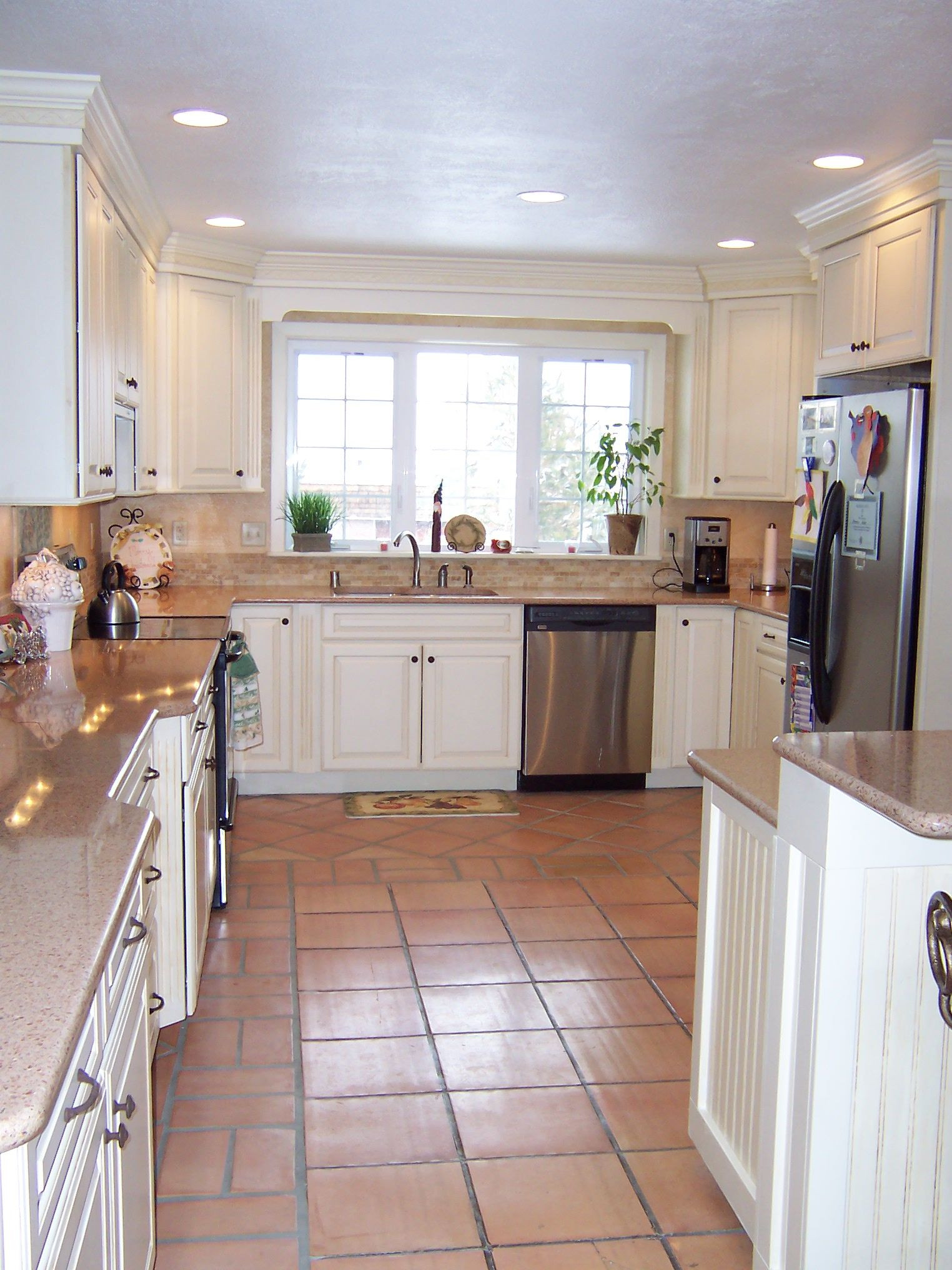 White Tile Flooring Kitchen
 white kitchen saltillo tile Google Search