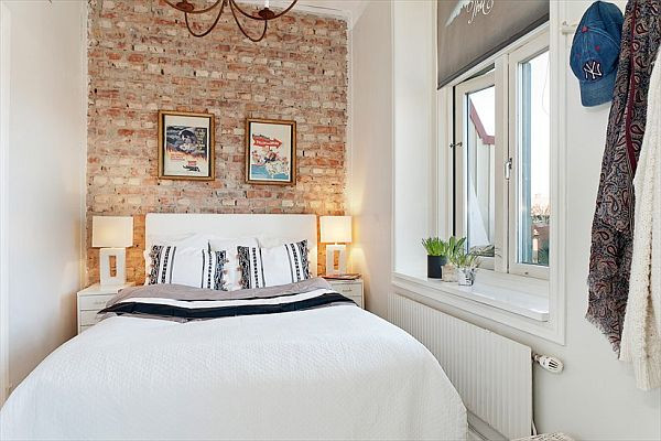 White Wall Bedroom Ideas
 Tiny apartment renovation featuring white walls