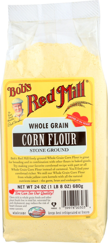 Whole Grain Corn
 BOBS RED MILL Whole Grain Corn Flour 24 oz Walmart