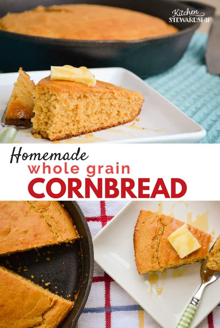 Whole Grain Cornbread
 Homemade Whole Grain Cornbread or Muffins Soaked Option
