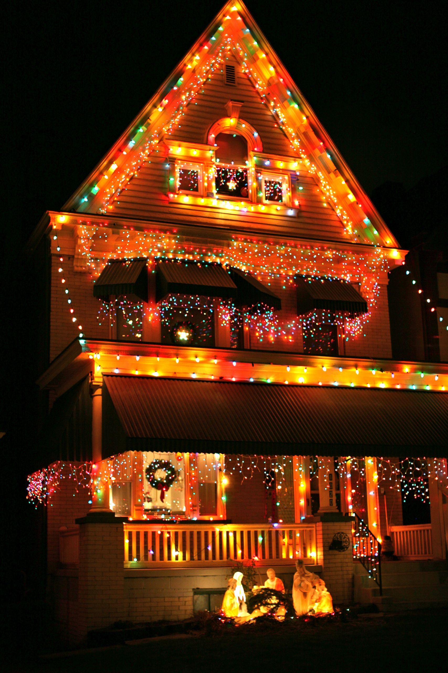 Whole House Christmas Lighting
 Christmas House Lights at Night